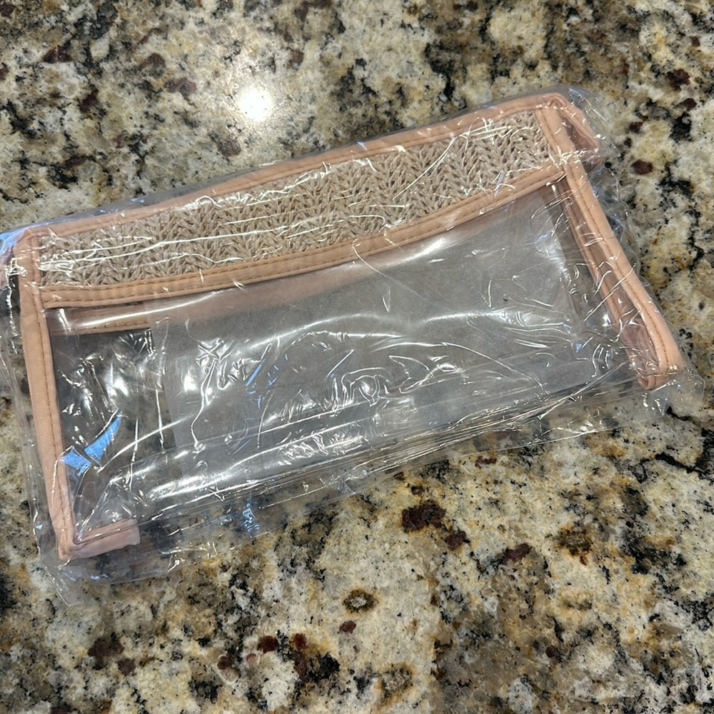New in bag BOHO clear cosmetic bag transparent toiletry bag